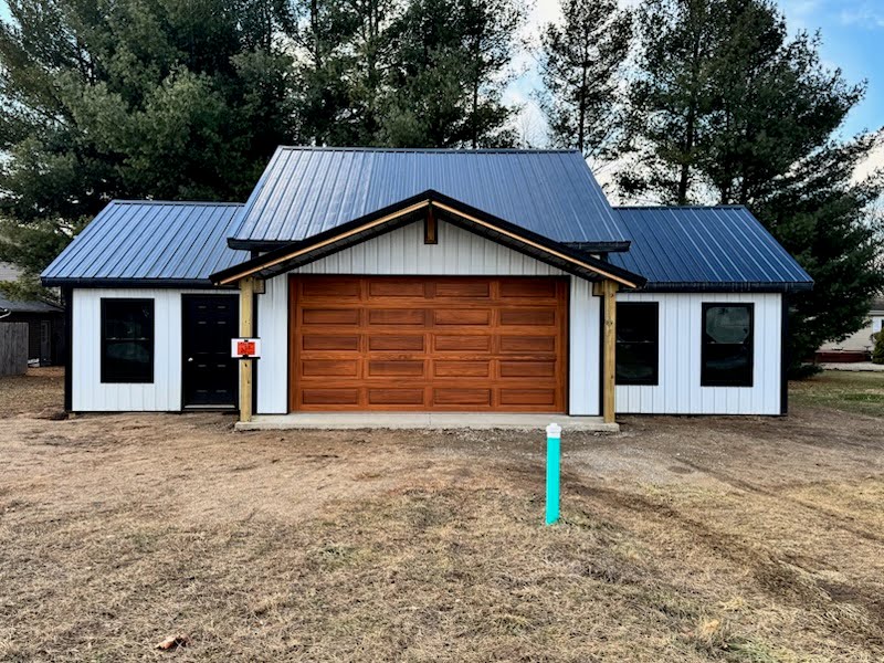 storage barn with pickleball court